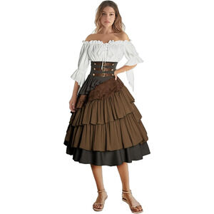 Women's Renaissance Faire Costume Steampunk Pirate Cosplay Festival Small